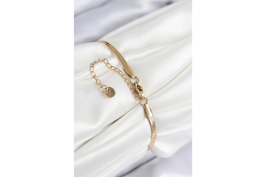 Shoecide 316l Çelik Nazar Boncuk Detaylı Hayat Ağacı Model İtalyan Zincir Gold Renk Kadın Bileklik