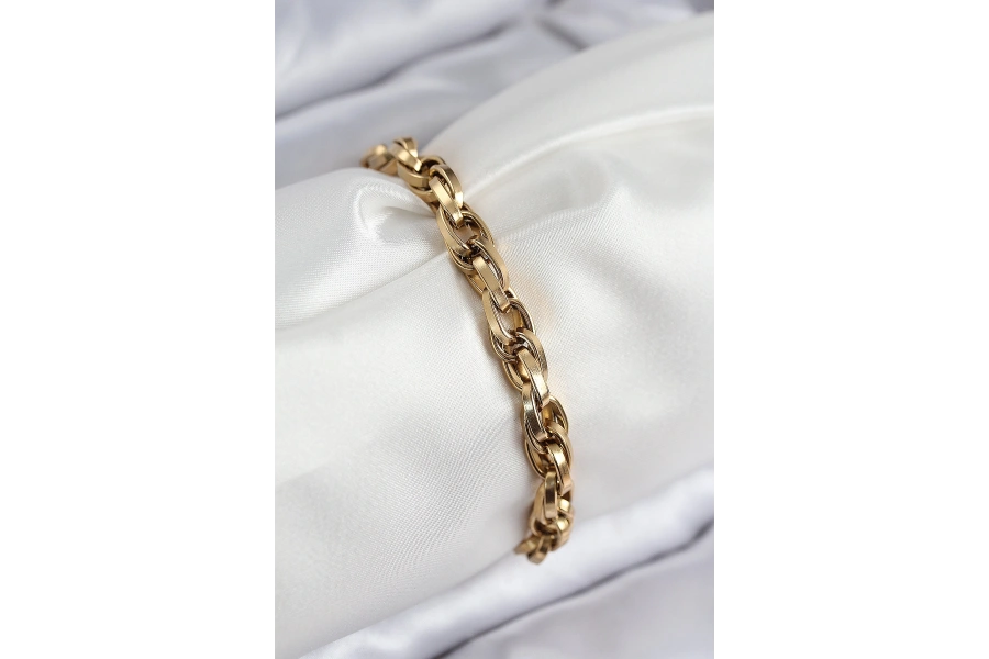 Shoecide 316l Çelik Örgü Model Gold Renk Kadın Bileklik