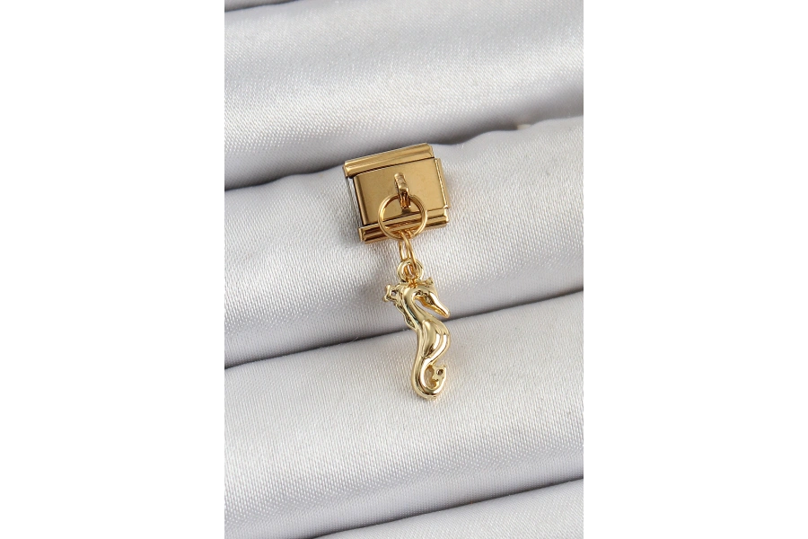 Shoecide 316l Çelik Sallantılı Deniz Atı Model Gold Renk Nomination Charm