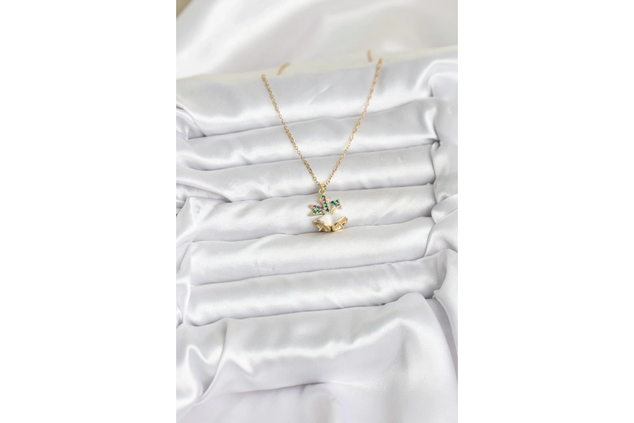 Shoecide 316l Çelik Zincir Gold Renk Chirtsmas Bell Model Yılbaşı Temalı Kadın Kolye