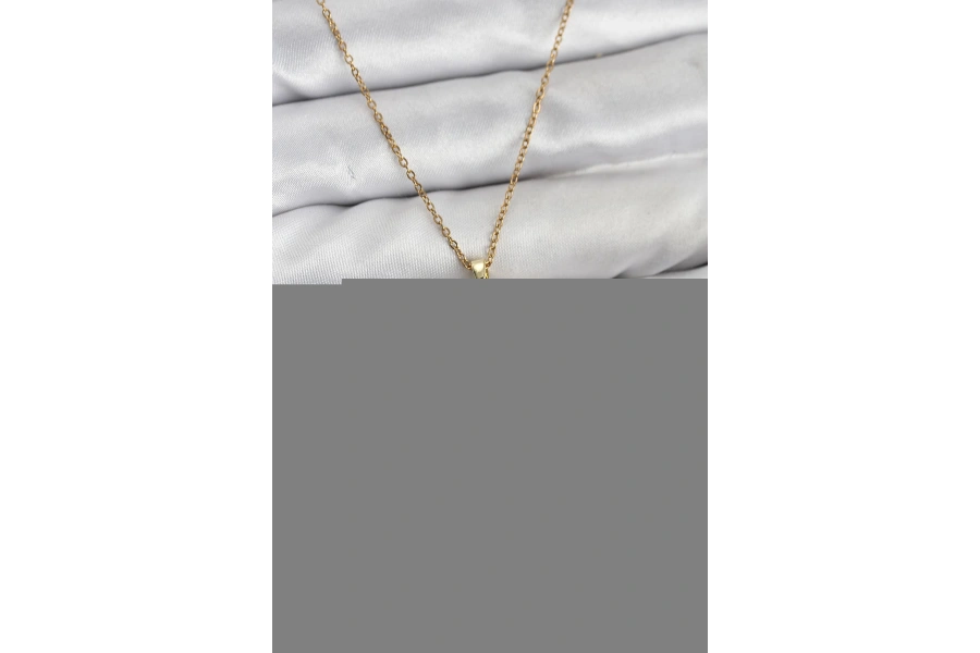 Shoecide 316l Çelik Zincir Gold Renk Kiraz Model Zirkon Taşlı Kadın Kolye