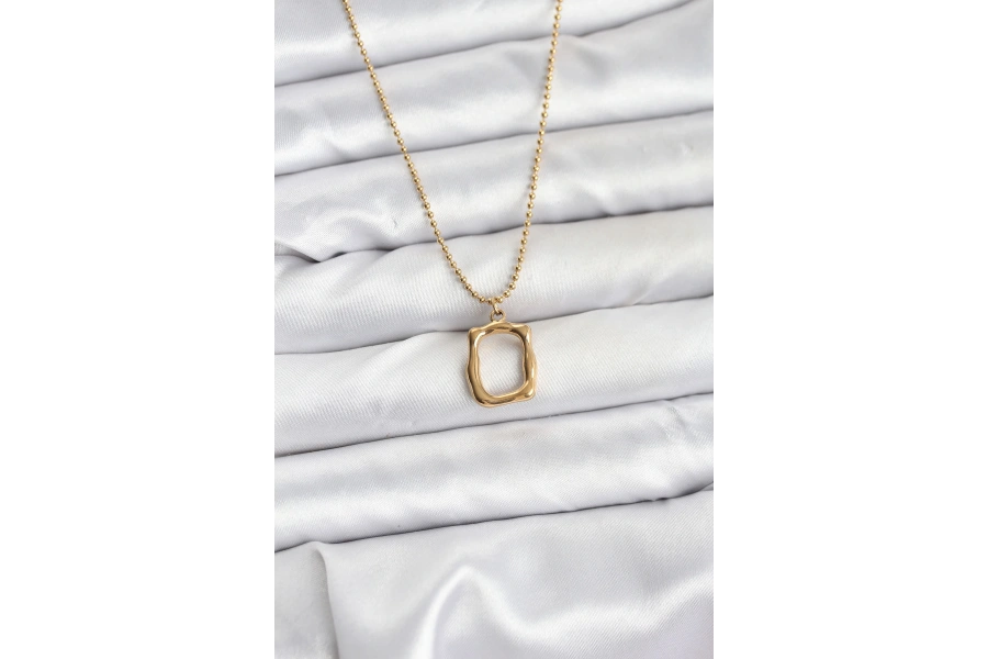Shoecide 316l Çelik Zincir Gold Renk Model Kadın Kolye