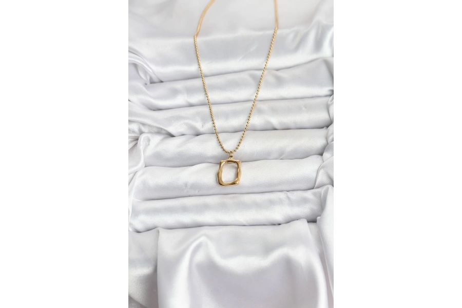 Shoecide 316l Çelik Zincir Gold Renk Model Kadın Kolye