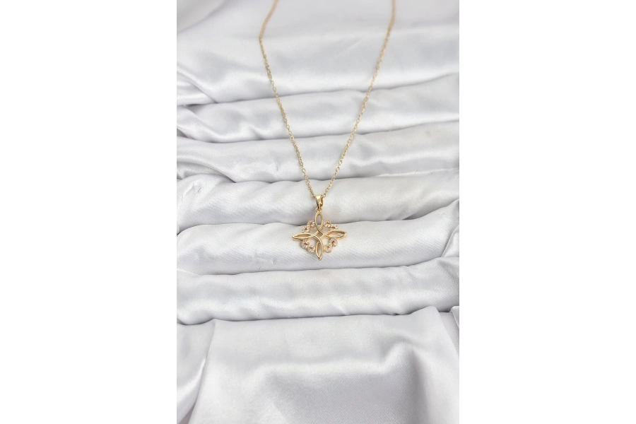 Shoecide 316l Çelik Zincir Gold Renk Sonsuzluk Model Zirkon Taşlı Kadın Kolye