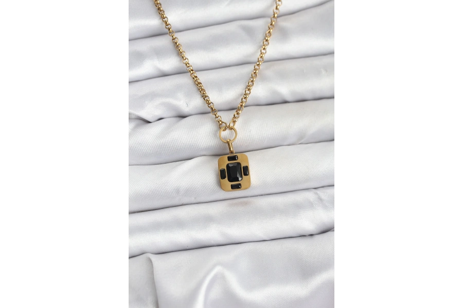 Shoecide 316l Çelik Zincir Gold Renk Vintage Model Kadın Kolye