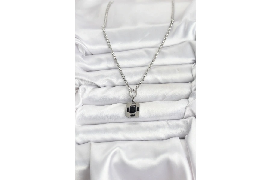 Shoecide 316l Çelik Zincir Gümüş Renk Vintage Model Kadın Kolye