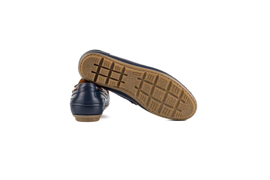 Shoecide Alabanda Lacivert Hakiki Deri Erkek Loafer Ayakkabı