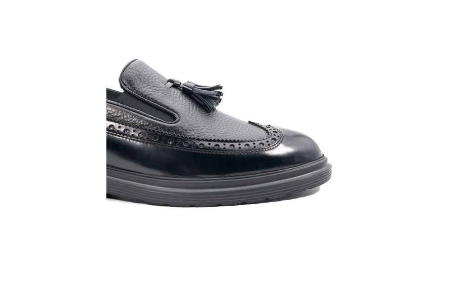 Shoecide Andante Siyah Açma Hakiki Deri Günlük Klasik Erkek Ayakkabı