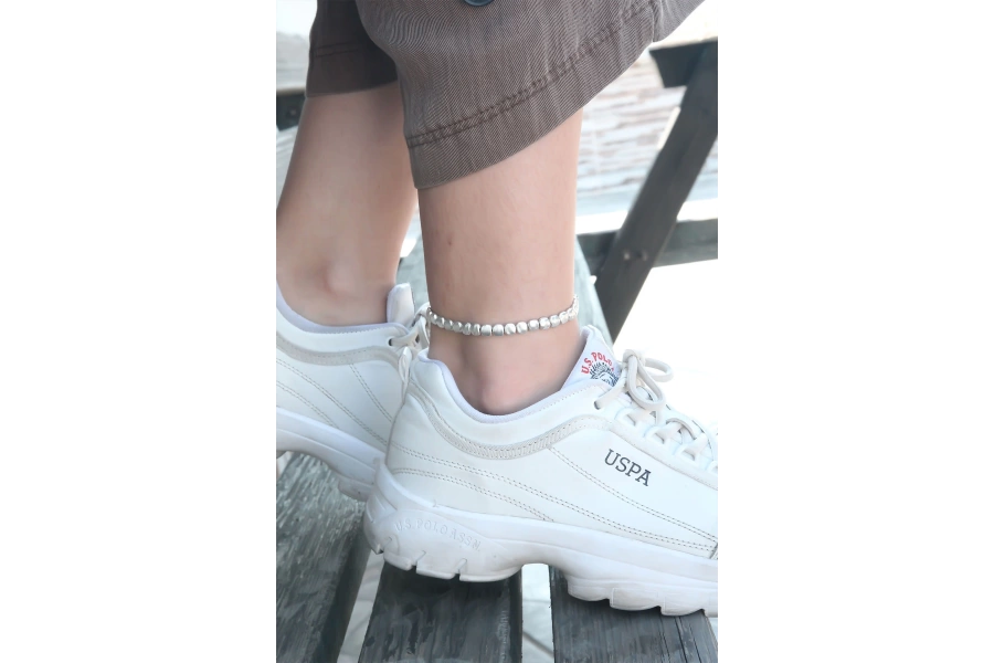 Shoecide Antik Gümüş Renk Halhal
