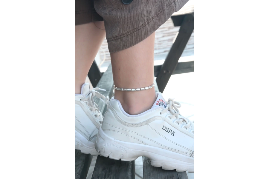 Shoecide Antik Gümüş Renk Halhal