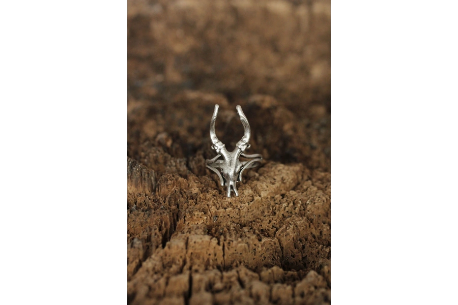 Shoecide Ayarlanabilir Boynuz Tasarımlı Erkek Yüzük