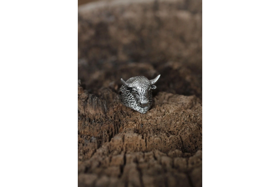 Shoecide Ayarlanabilir Bufalo Tasarımlı Erkek Yüzük