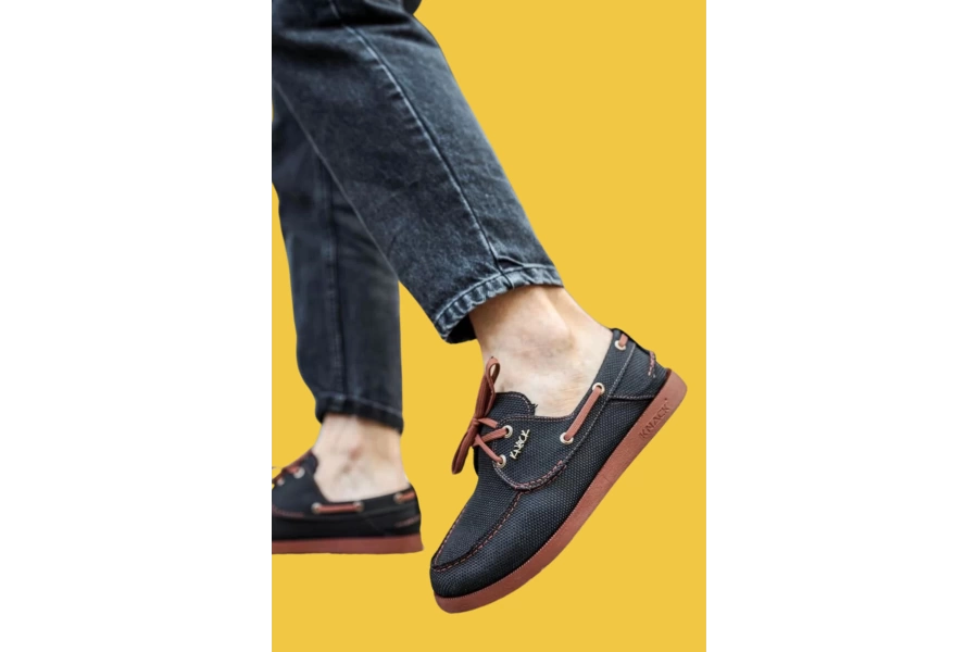 Shoecide Bağcıklı Mevsimlik Keten Siyah Erkek Klasik Ayakkabı 008 Siyah (taba Taban)