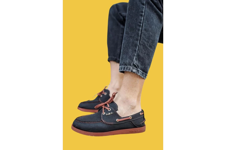 Shoecide Bağcıklı Mevsimlik Keten Siyah Erkek Klasik Ayakkabı 008 Siyah (taba Taban)