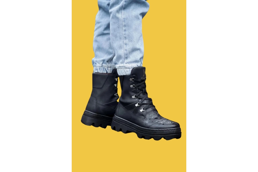 Shoecide Bağcıklı Yüksek Tasarım Taban Siyah Erkek Spor Bot B14 (siyah Taban)