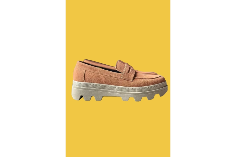 Shoecide Bağcıksız Rahat Yüksek Taban Taba Süet Erkek Loafer Klasik Ayakkabı 779