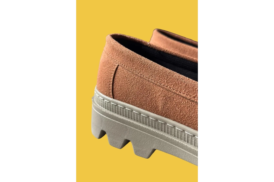 Shoecide Bağcıksız Rahat Yüksek Taban Taba Süet Erkek Loafer Klasik Ayakkabı 779