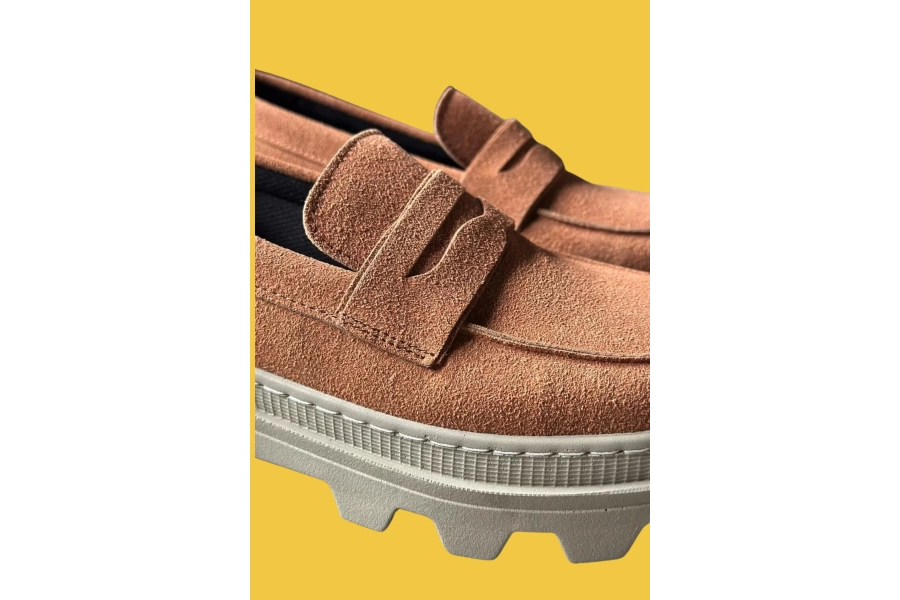 Shoecide Bağcıksız Rahat Yüksek Taban Taba Süet Erkek Loafer Klasik Ayakkabı 779