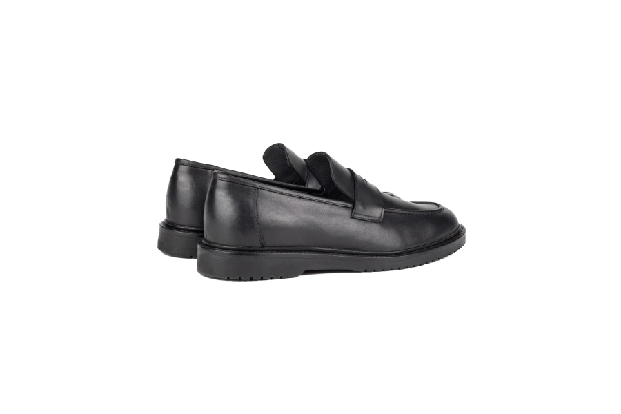 Shoecide Barok-pt Siyah Hakiki Deri Günlük Klasik Erkek Ayakkabı