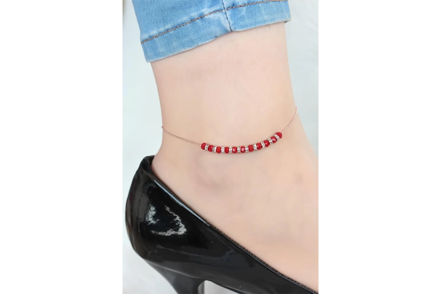 Shoecide Bordo Miyuki Taşlı Hal Hal