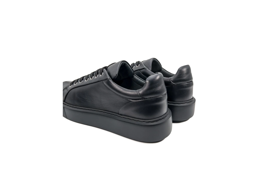 Shoecide Breva Siyah Hakiki Deri Erkek Spor (sneaker) Ayakkabı
