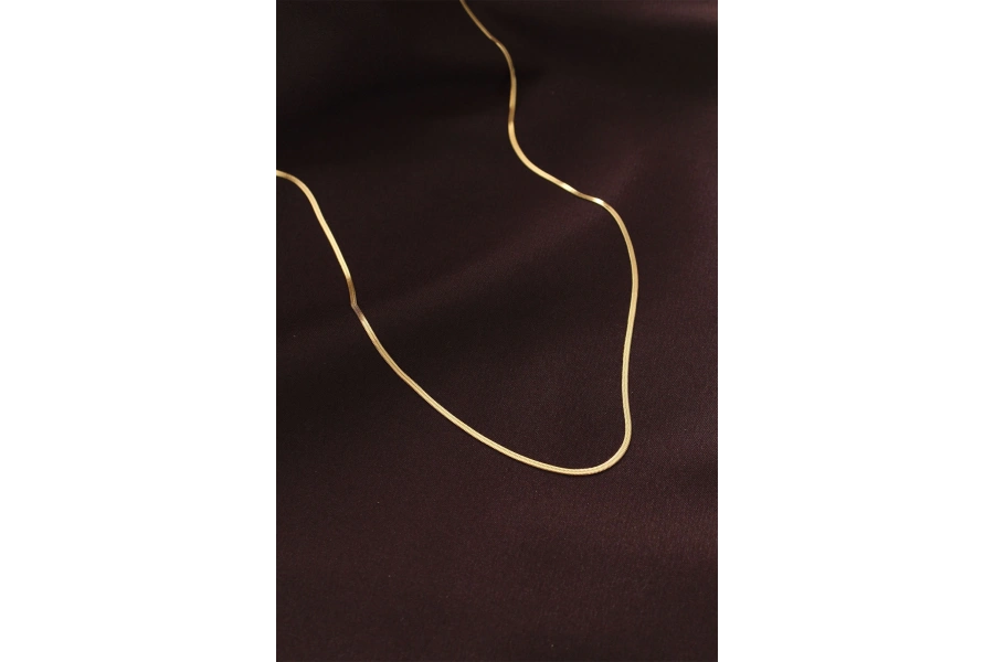 Shoecide Çelik Gold Renk 60 Cm İnce İtalyan Zincir Kolye