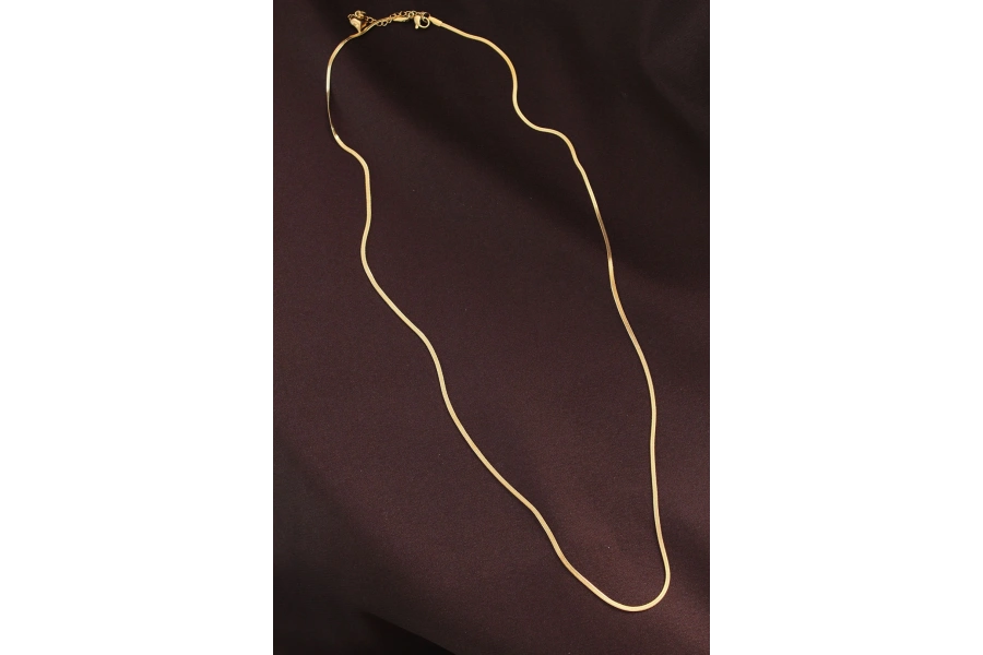 Shoecide Çelik Gold Renk 60 Cm İnce İtalyan Zincir Kolye