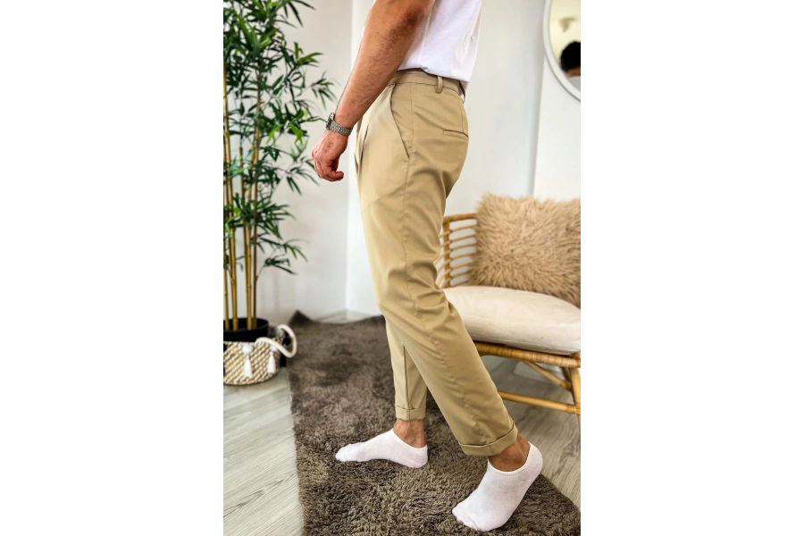 Shoecide Erkek Jogger Pantolon Bej