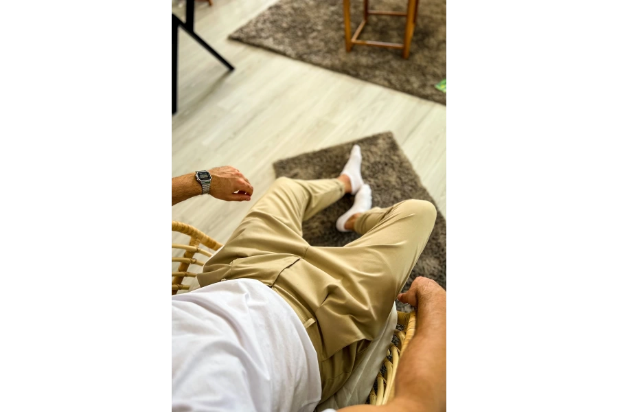 Shoecide Erkek Jogger Pantolon Bej