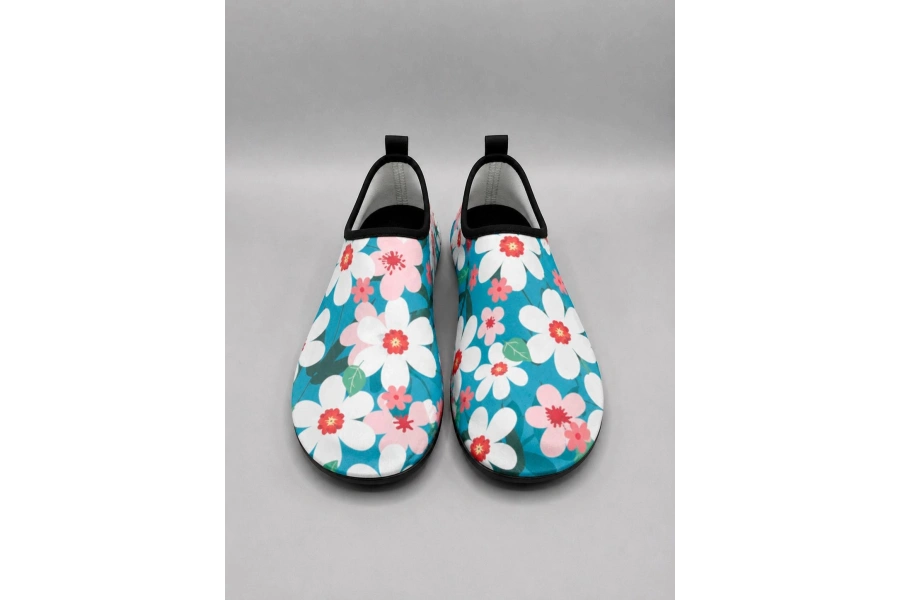 Shoecide Çiçek Desen Kadın Deniz Ayakkabısı – Hafif, Kaydırmaz, Hızlı Kuruyan Aqua Shoes