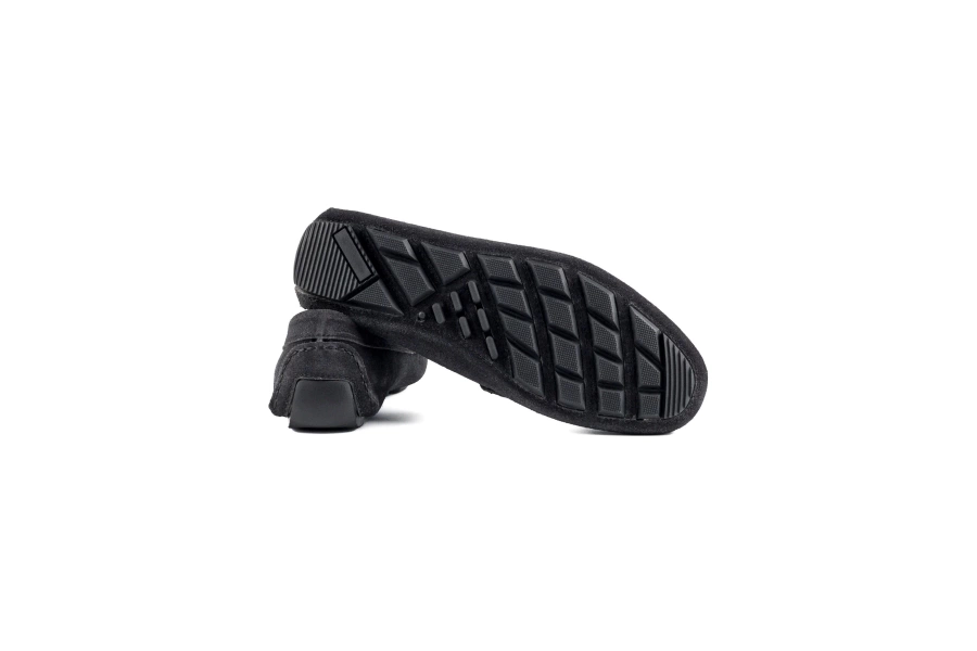 Shoecide Ephesus (özel Üretim Renk) Koyu Gri Hakiki Süet Deri Erkek Loafer Ayakkabı
