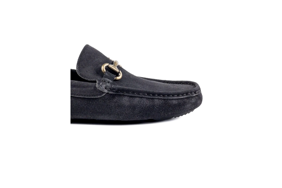 Shoecide Ephesus (özel Üretim Renk) Koyu Gri Hakiki Süet Deri Erkek Loafer Ayakkabı