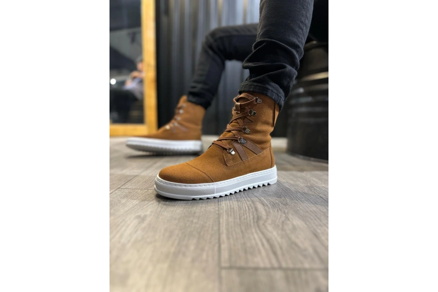 Shoecide Erkek Spor Bot B12 Taba Süet