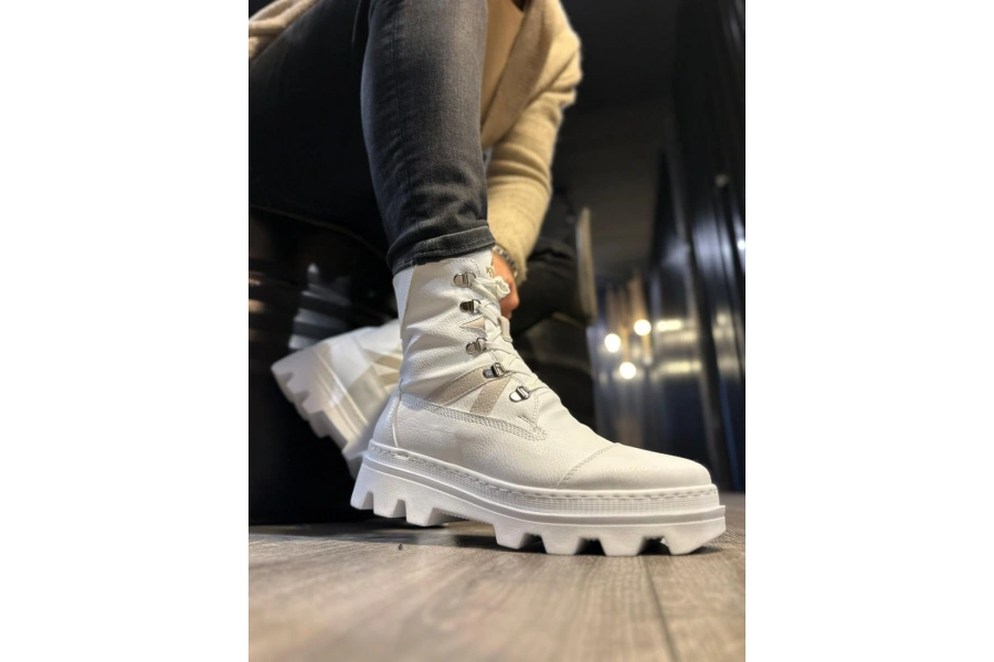 Shoecide Erkek Spor Bot B14 Beyaz