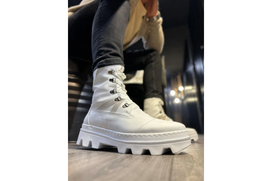 Shoecide Erkek Spor Bot B14 Beyaz