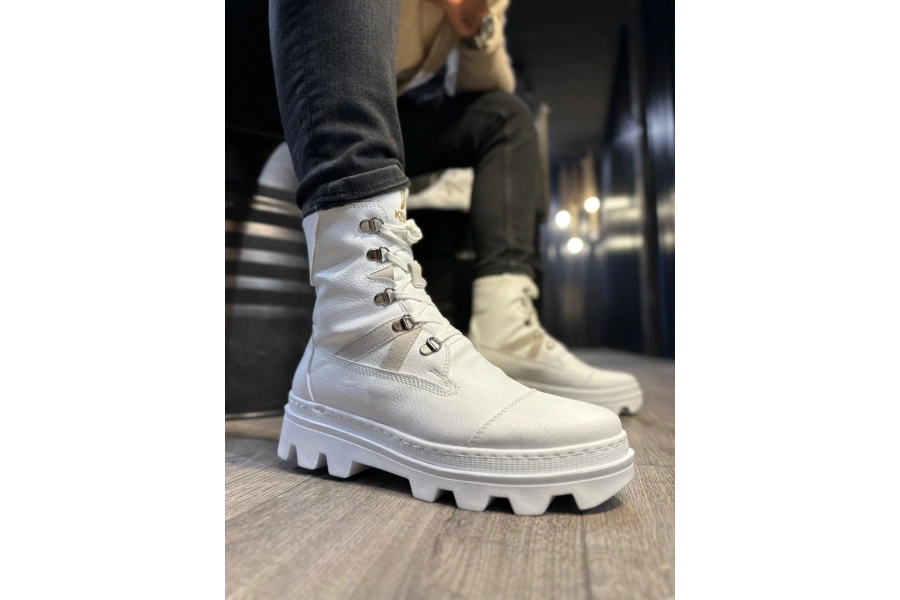 Shoecide Erkek Spor Bot B14 Beyaz