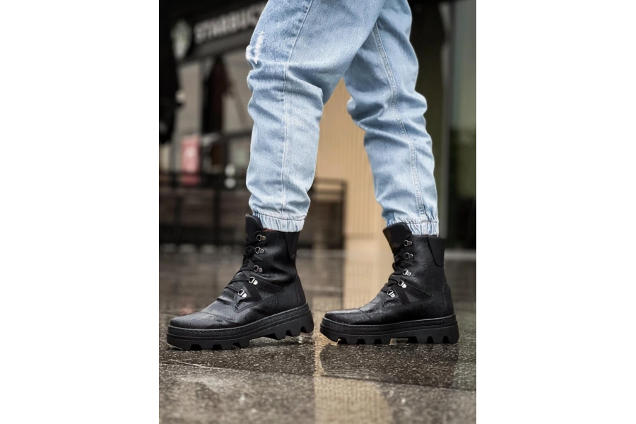 Shoecide Erkek Spor Bot B14 Siyah (siyah Taban)