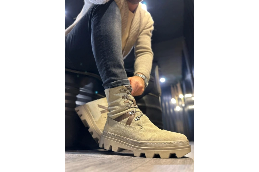 Shoecide Erkek Spor Bot B14 Vizon Süet