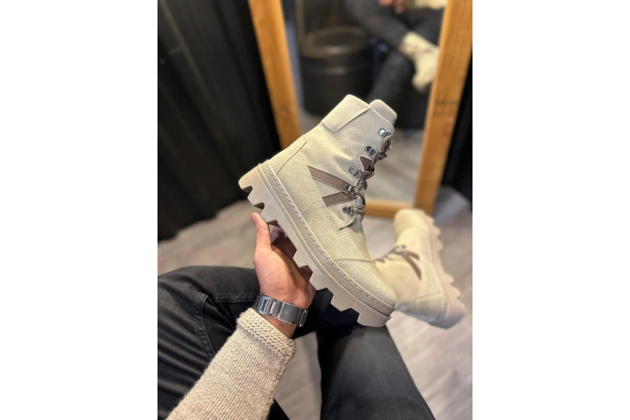 Shoecide Erkek Spor Bot B14 Vizon Süet