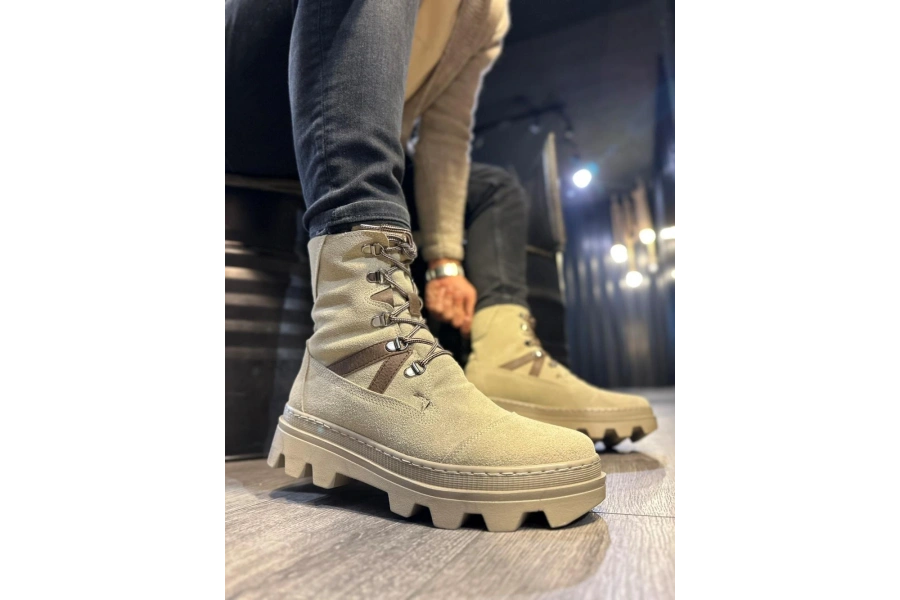 Shoecide Erkek Spor Bot B14 Vizon Süet