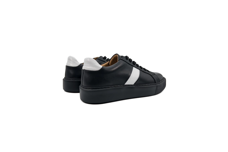 Shoecide Fazer Siyah-beyaz Hakiki Deri Erkek Spor (sneaker) Ayakkabı