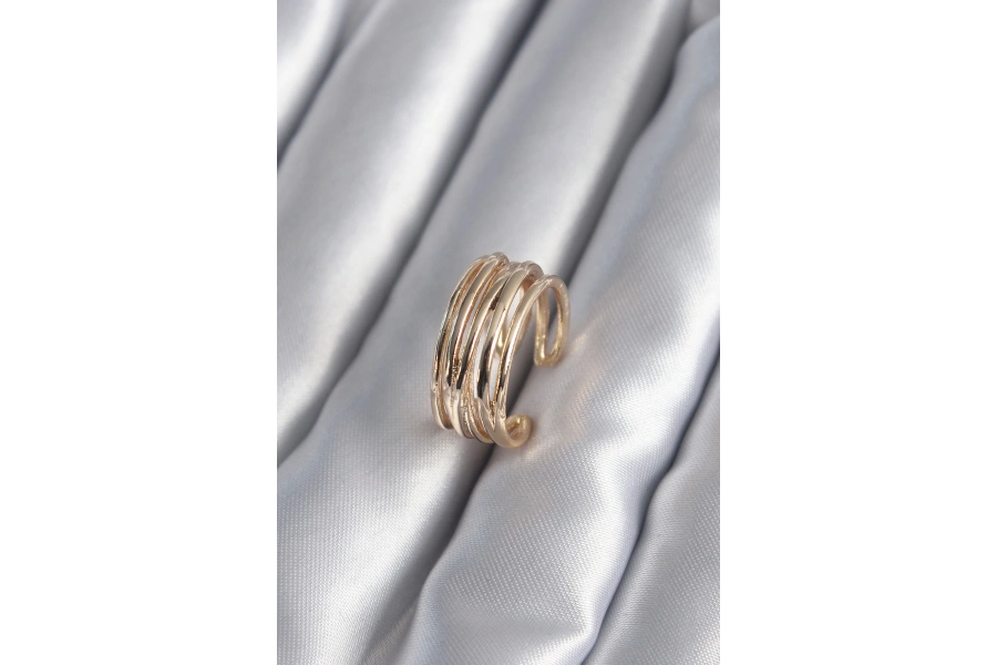 Shoecide Gold Renk Ayarlanabilir Kadın Yüzük