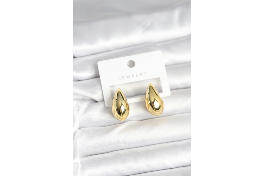 Shoecide Gold Renk Damla Küpe 24 Mm