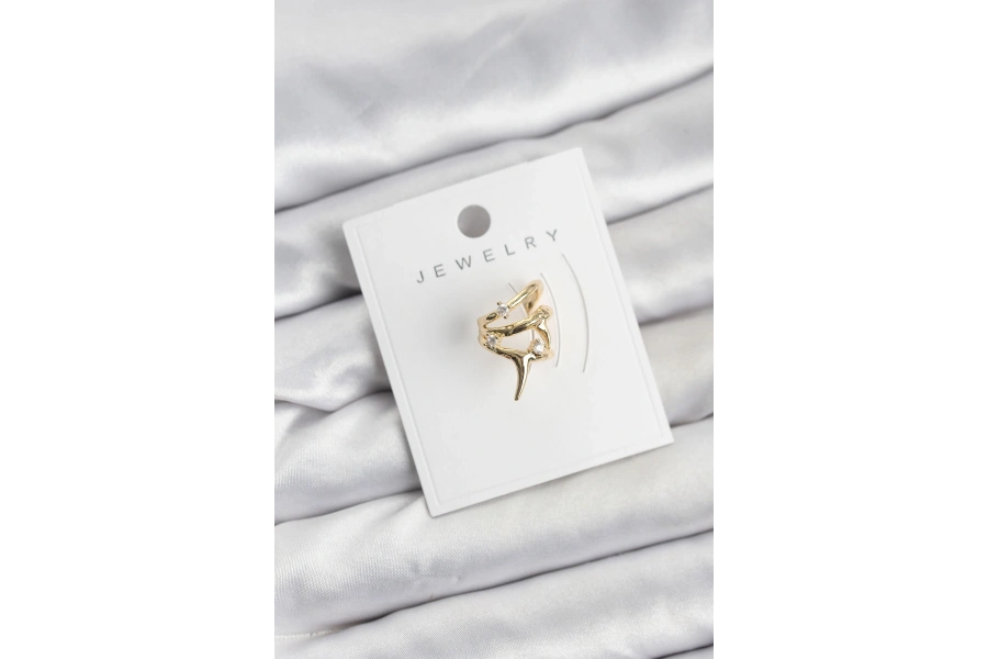 Shoecide Gold Renk Pirinç Diken Model Kıkırdak Earcuff Küpe