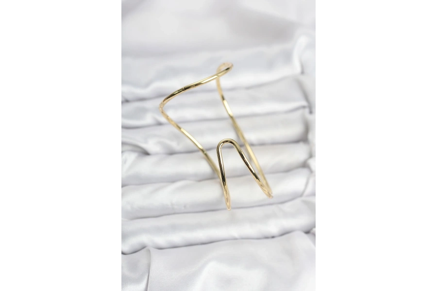 Shoecide Gold Renk Pirinç El Bileziği