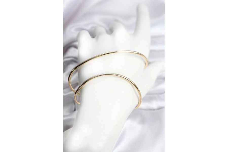 Shoecide Gold Renk Pirinç El Bileziği