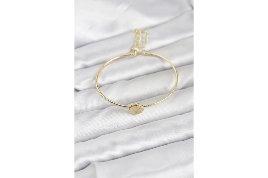 Shoecide Gold Renk Pirinç Model Kadın Bileklik