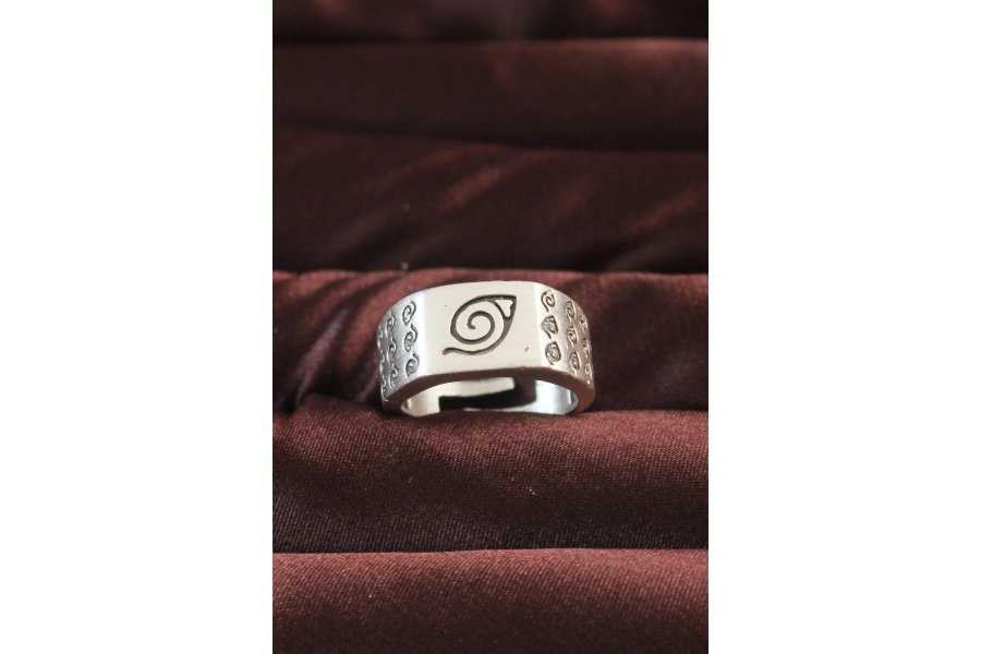 Shoecide Gümüş Renk Motifli Ayarlamalı Erkek Yüzük