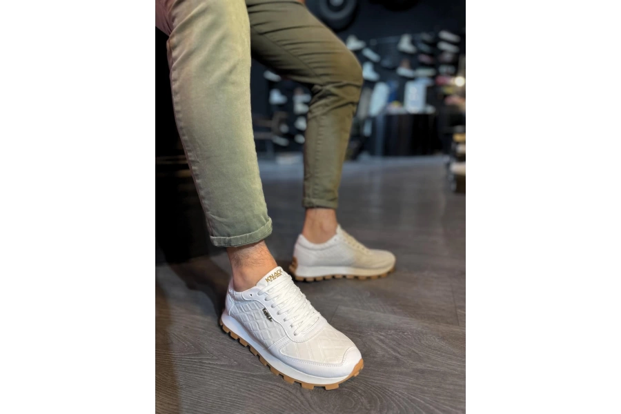 Shoecide Günlük Ayakkabı 002 Kapitone Beyaz