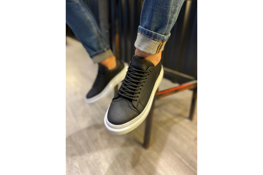 Shoecide Günlük Ayakkabı 421 Siyah (beyaz Taban)